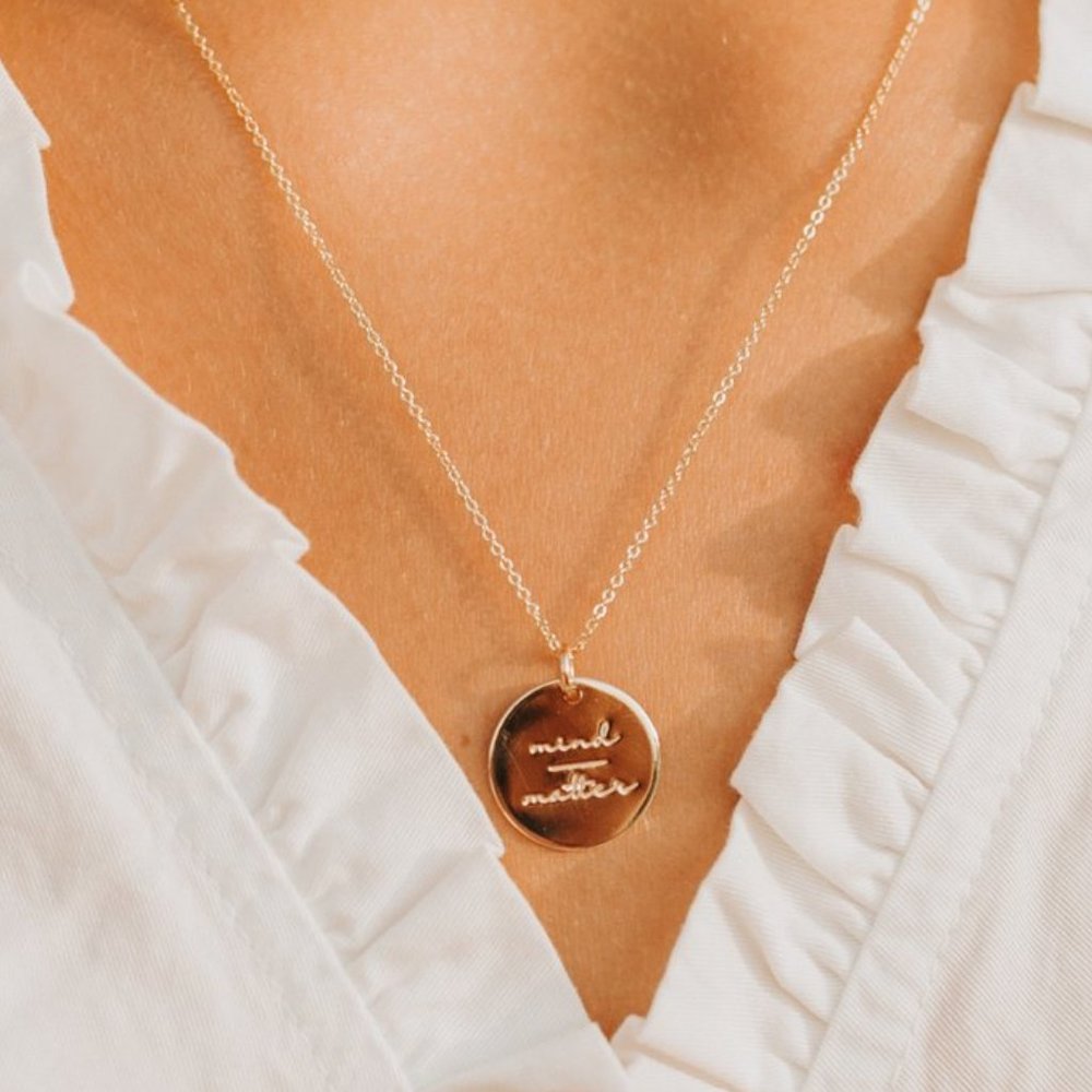 Mind | Matter Meditation Mantra Charm Necklace - Picture 3 of 14